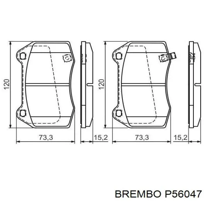 Передние тормозные колодки P56047 Brembo