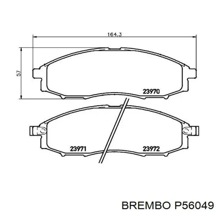 Купить P56049 Brembo Колодки тормозные