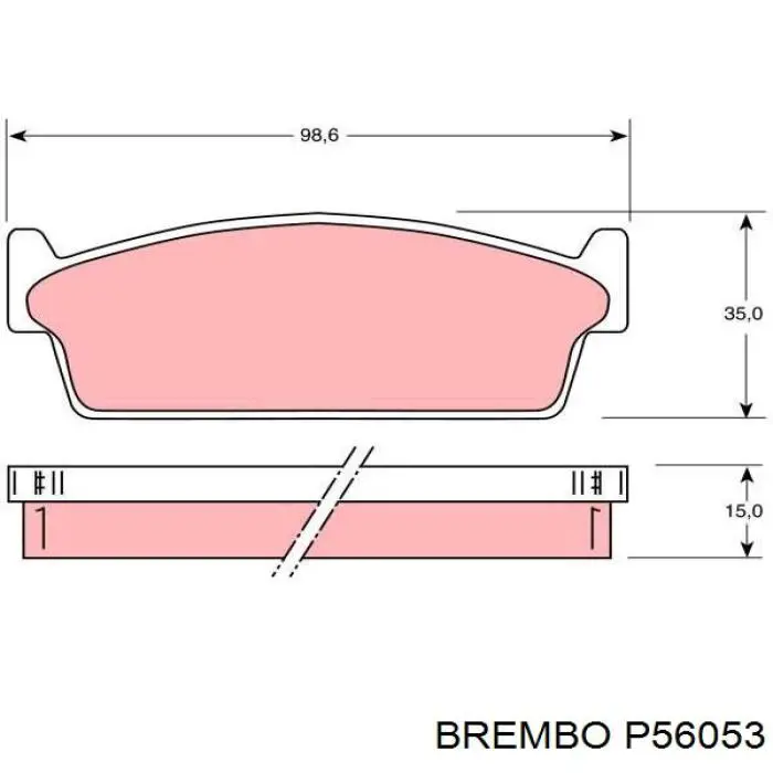 Задние тормозные колодки P56053 Brembo