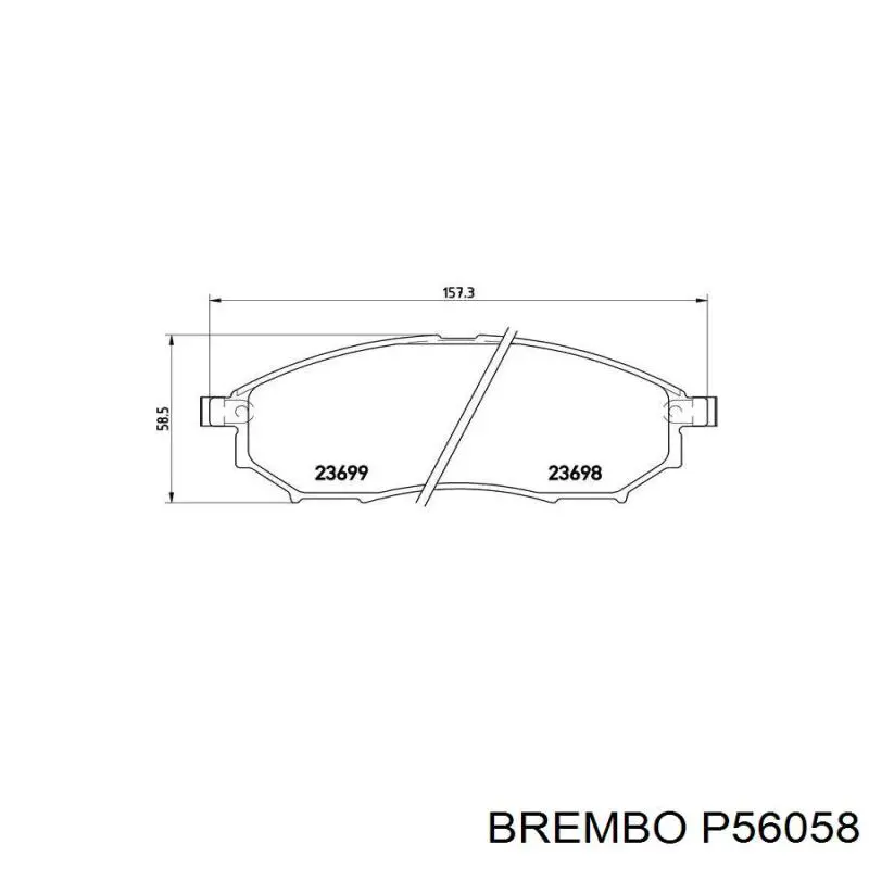 Купить P56058 Brembo Колодки тормозные