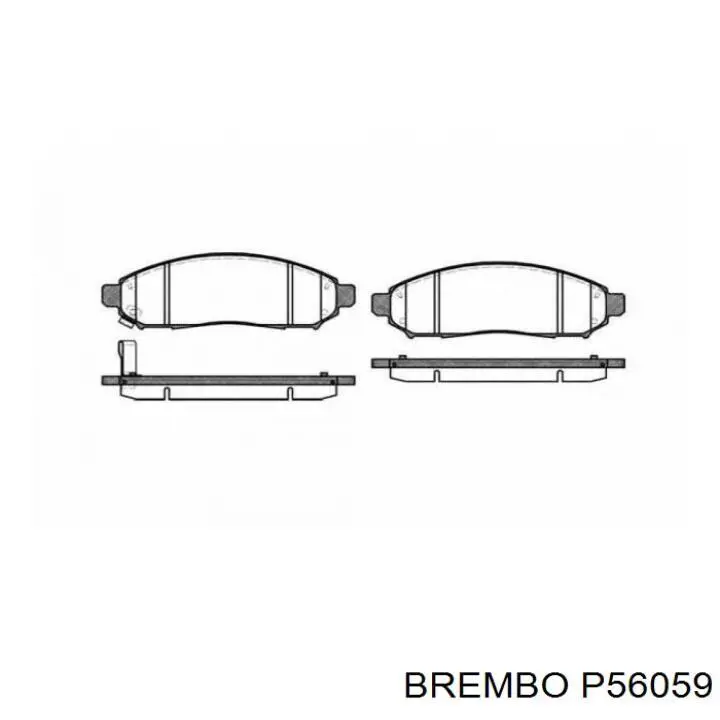 Передние тормозные колодки P56059 Brembo