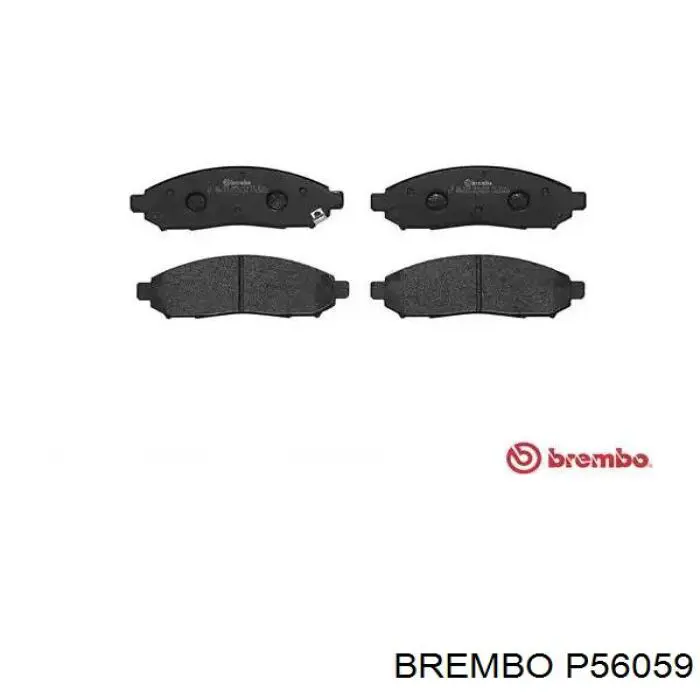 P56059 Brembo колодки тормозные передние дисковые