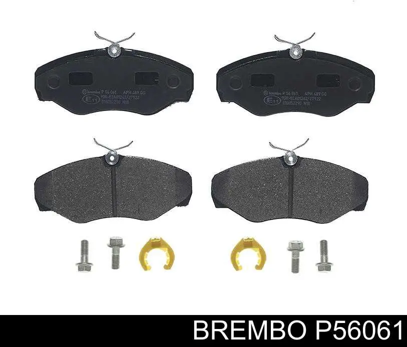 P56061 Brembo колодки тормозные передние дисковые
