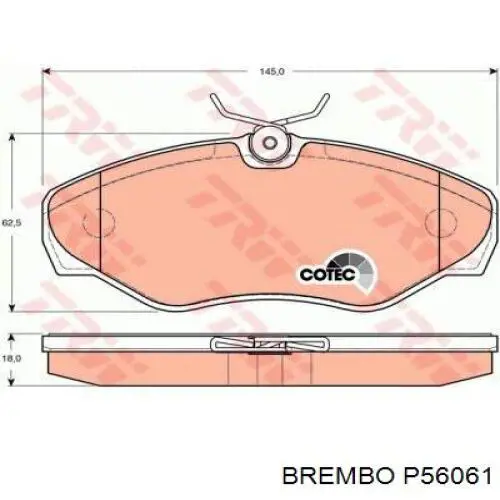 Колодки Brembo P56061 цена, от 25.17 USD
