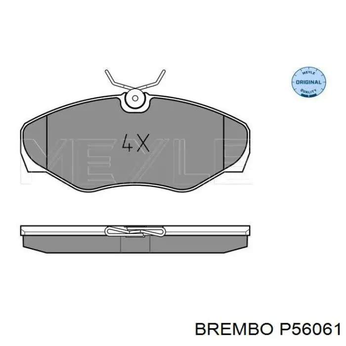 Купить P56061 Brembo Колодки тормозные