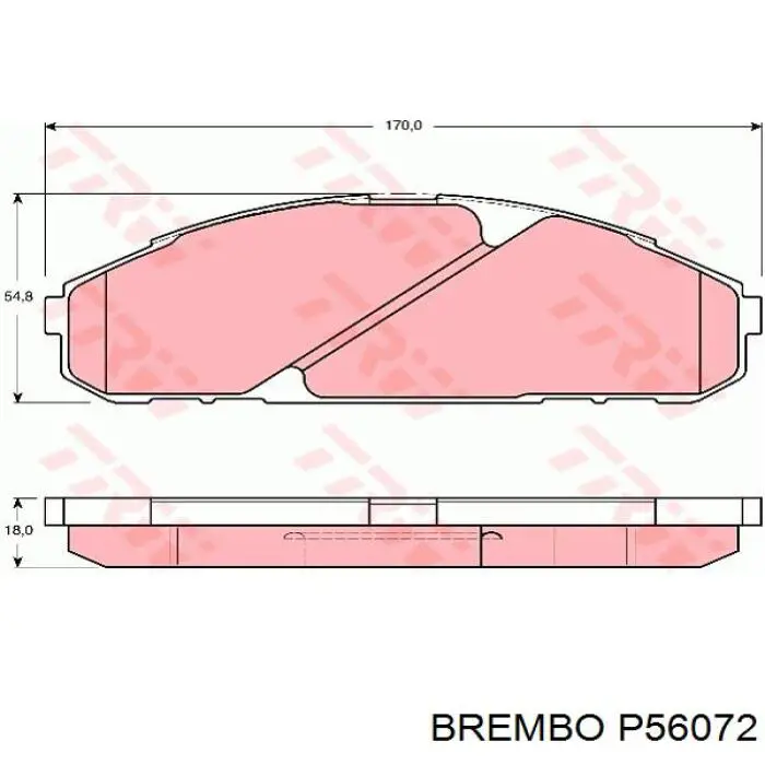 Pastillas de freno delanteras P56072 Brembo