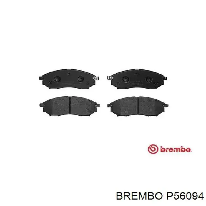 P56094 Brembo колодки тормозные передние дисковые