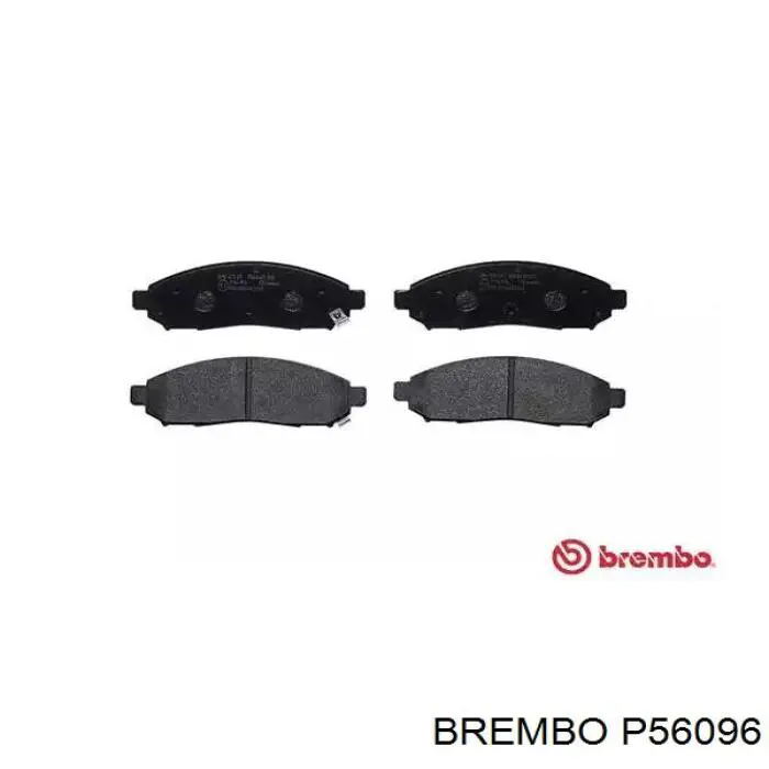 P56096 Brembo колодки тормозные передние дисковые