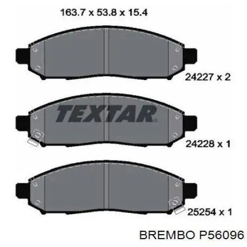 Купить P56096 Brembo Колодки тормозные