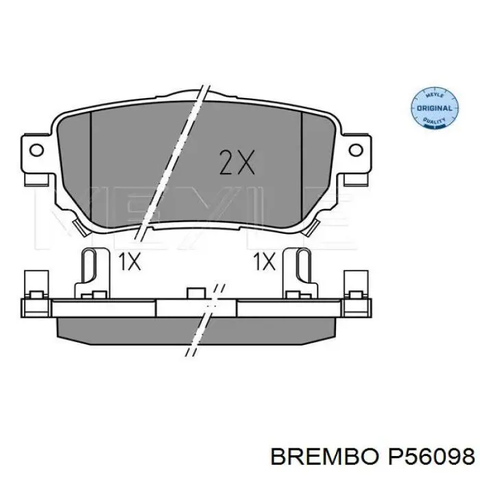 P56098 Brembo Колодки тормозные дисковые комплект