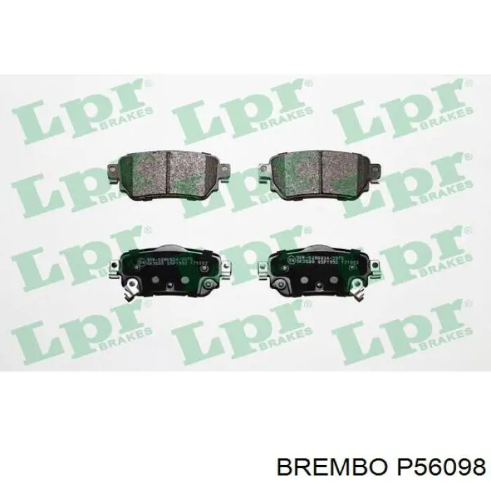 Купить P56098 Brembo Колодки тормозные задние, дисковые