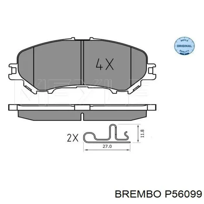 Передние тормозные колодки P56099 Brembo