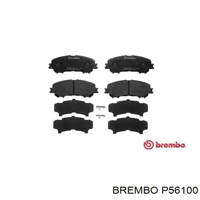 P56100 Brembo sapatas do freio dianteiras de disco