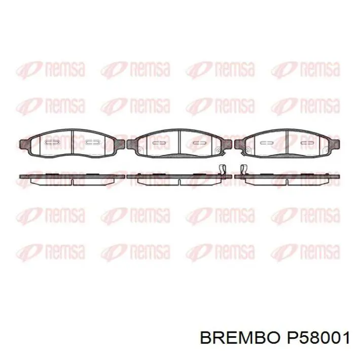Купить P58001 Brembo Колодки тормозные