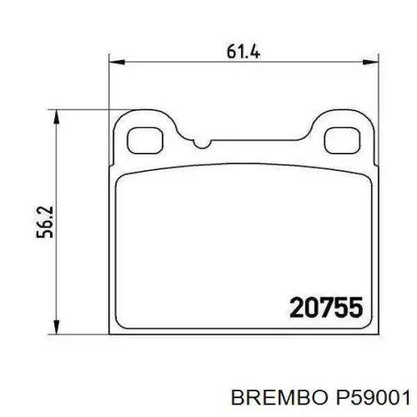 Передние тормозные колодки P59001 Brembo