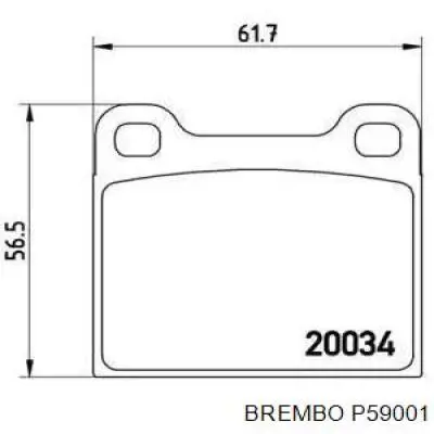 Передние тормозные колодки P59001 Brembo