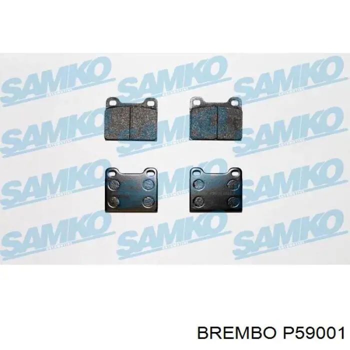 Купить P59001 Brembo Колодки тормозные