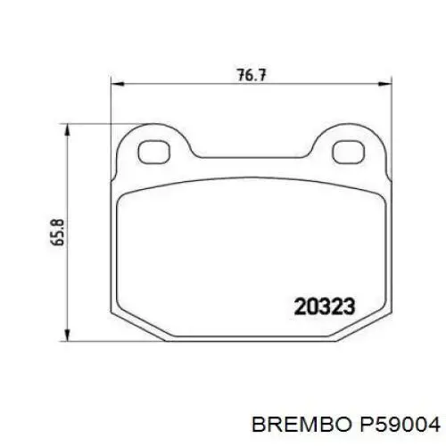 Передние тормозные колодки P59004 Brembo