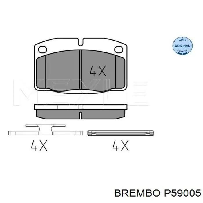 Колодки гальмівні передні, дискові P59005 Brembo