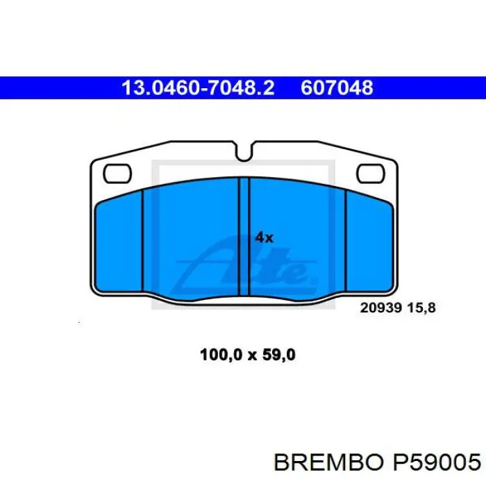 Колодки Brembo P59005 цена, от 13.07 USD