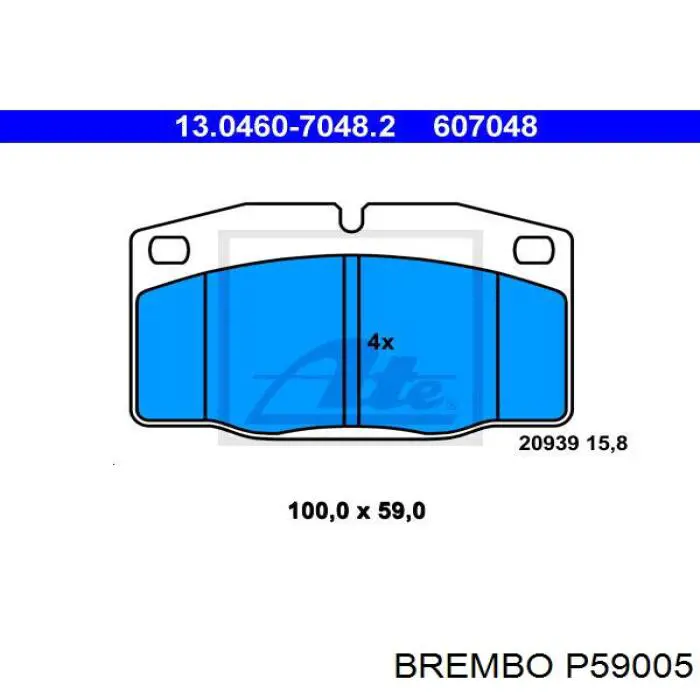 Передние тормозные колодки P59005 Brembo