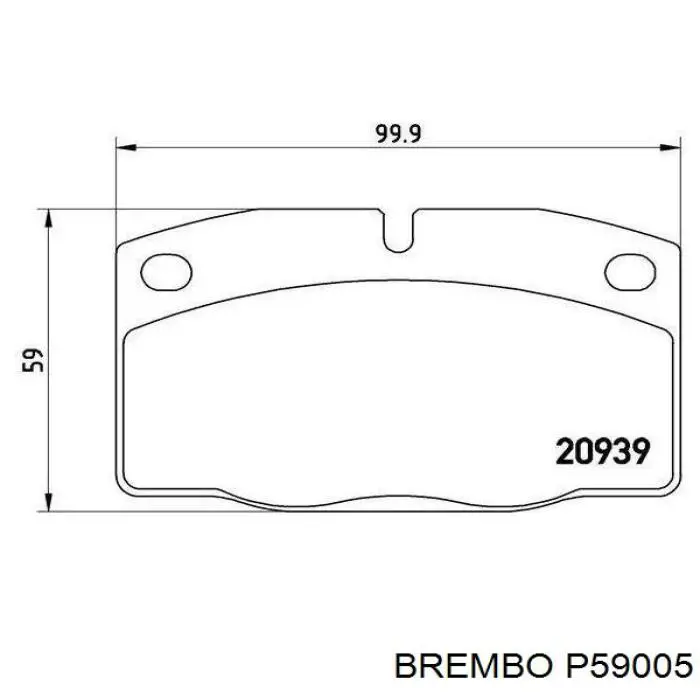 Колодки гальмівні передні, дискові P59005 Brembo