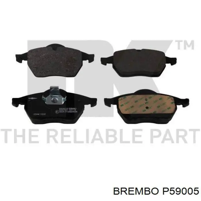 Колодки гальмівні передні, дискові P59005 Brembo