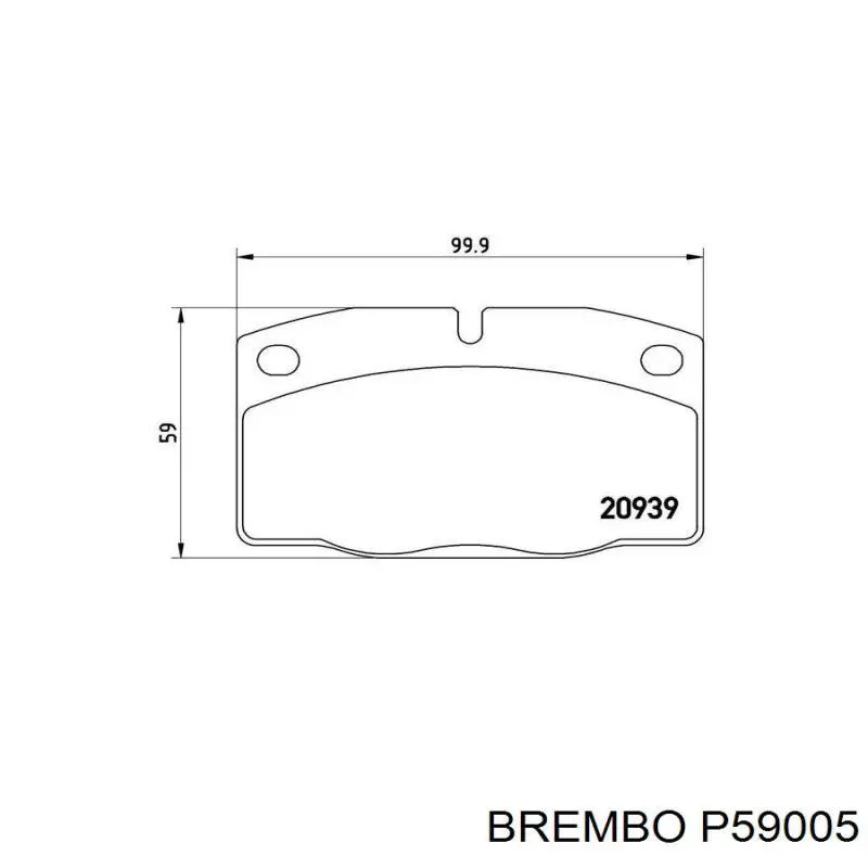 Купить P59005 Brembo Колодки тормозные