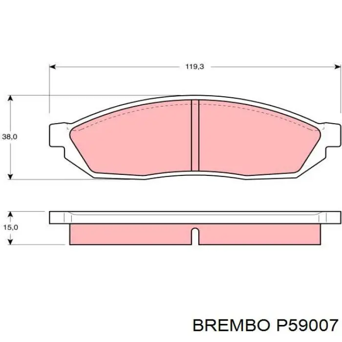 Передние тормозные колодки P59007 Brembo