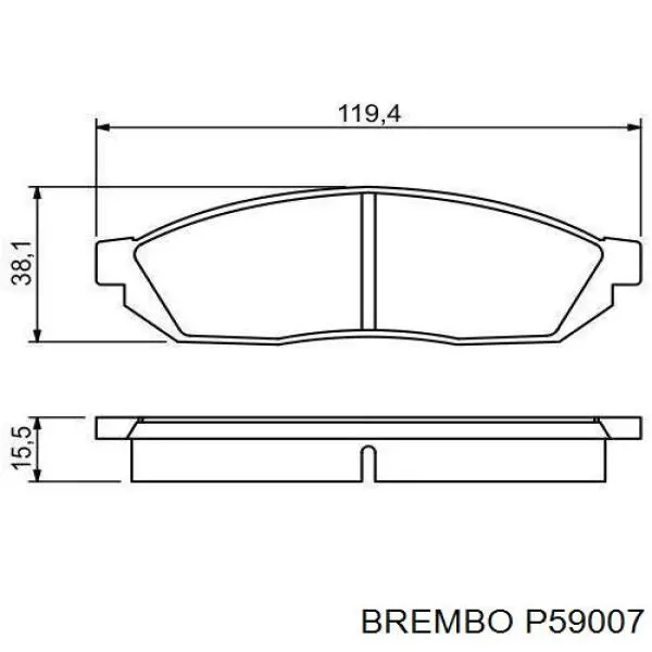 Pastillas de freno delanteras P59007 Brembo