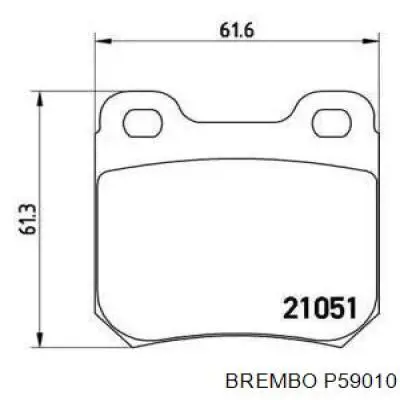 Задние тормозные колодки P59010 Brembo