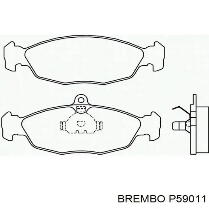 Pastillas de freno delanteras P59011 Brembo