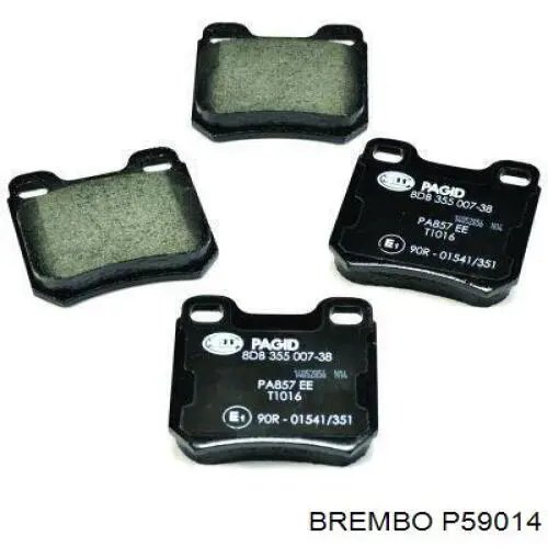 Купить P59014 Brembo Колодки тормозные задние, дисковые