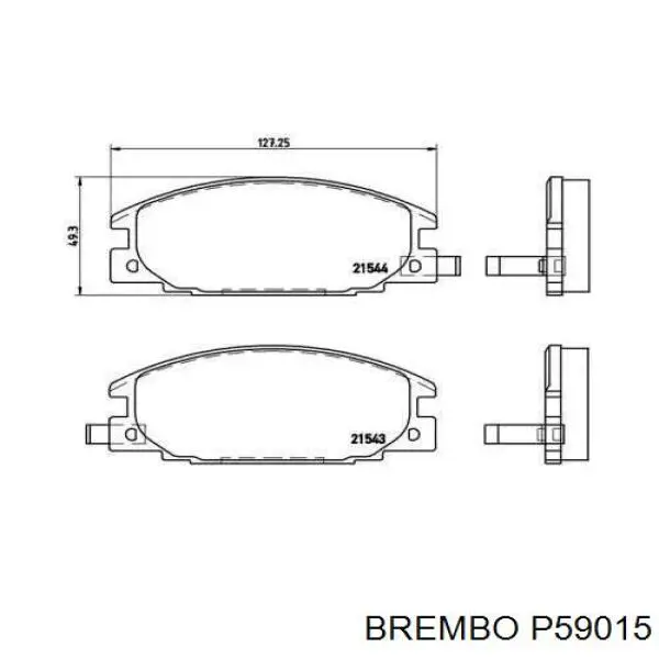 Передние тормозные колодки P59015 Brembo