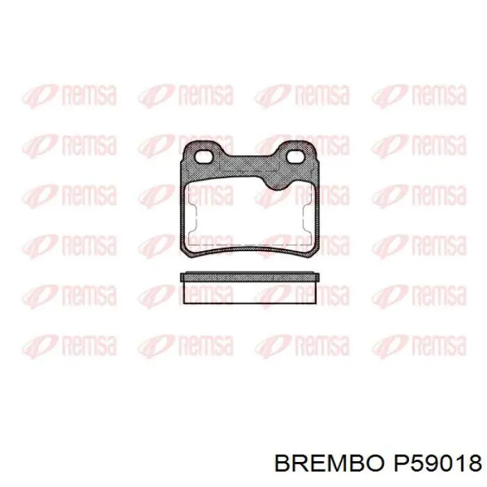 Задние дисковые колодки Brembo P59018
