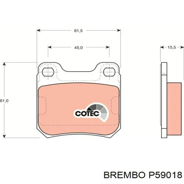 Колодки дисковые  Brembo P59018 цена, от 12.72 USD