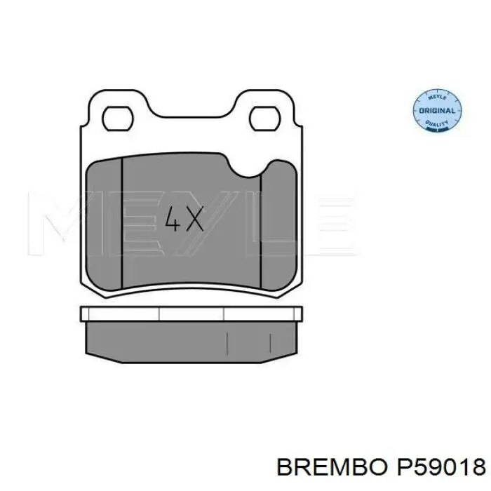 Купить P59018 Brembo Колодки тормозные задние, дисковые