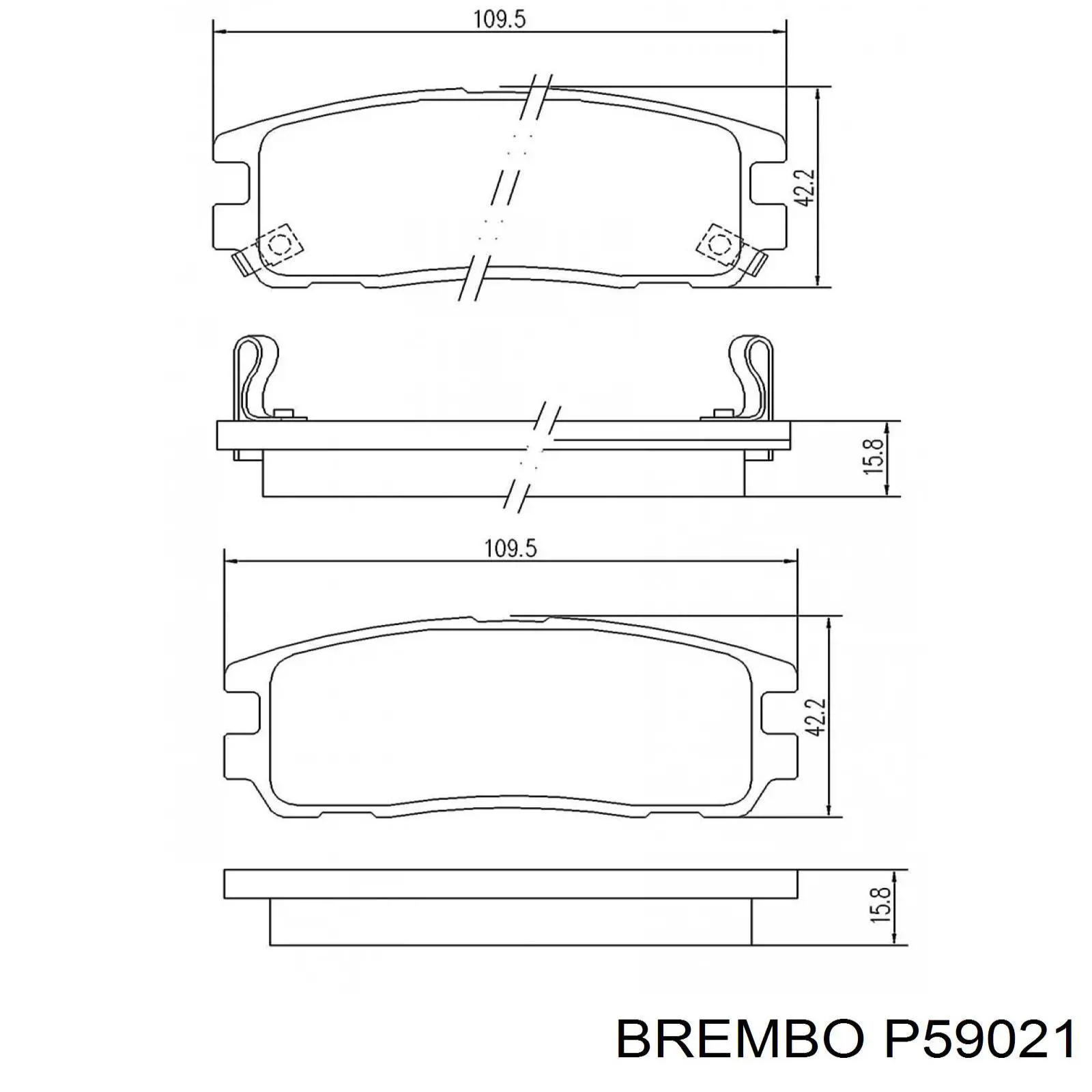 Pastillas de freno traseras P59021 Brembo