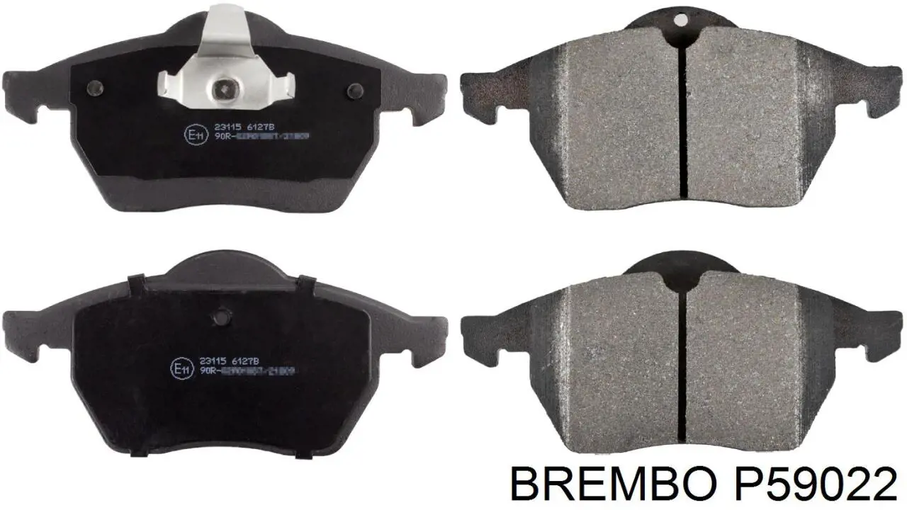 P59022 Brembo колодки тормозные передние дисковые