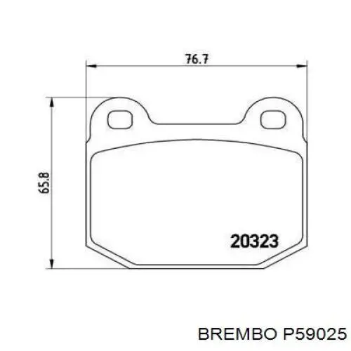 Передние тормозные колодки P59025 Brembo