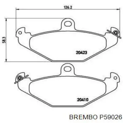 Задние тормозные колодки P59026 Brembo