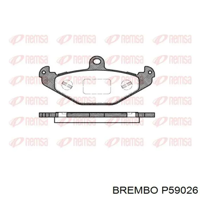 Задние дисковые колодки Brembo P59026