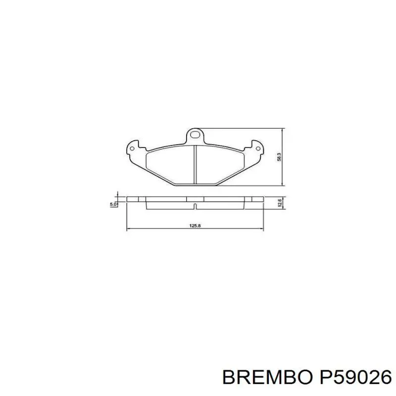 Колодки дисковые  Brembo P59026 цена, от 16.37 USD