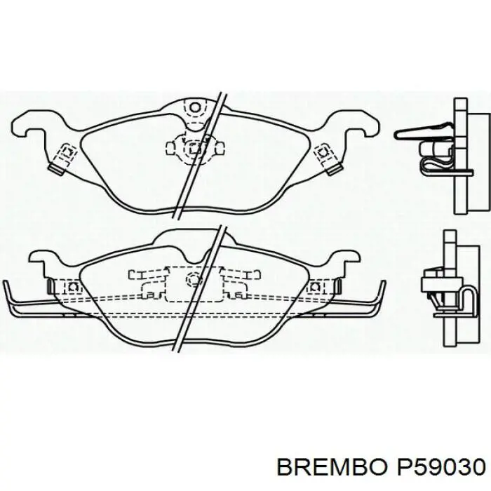 Pastillas de freno delanteras P59030 Brembo