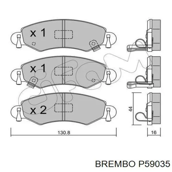 Тормозные колодки Brembo P59035