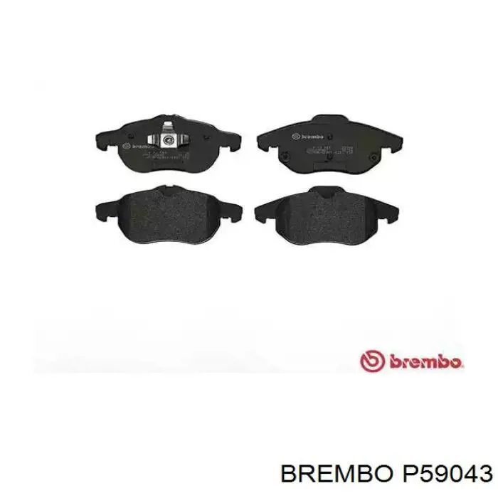 P59043 Brembo колодки тормозные передние дисковые