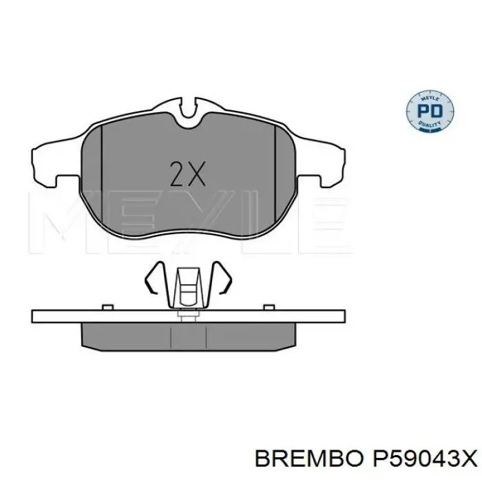 Передние тормозные колодки P59043X Brembo