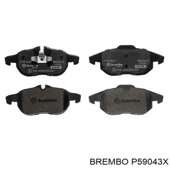 P59043X Brembo Колодки передние