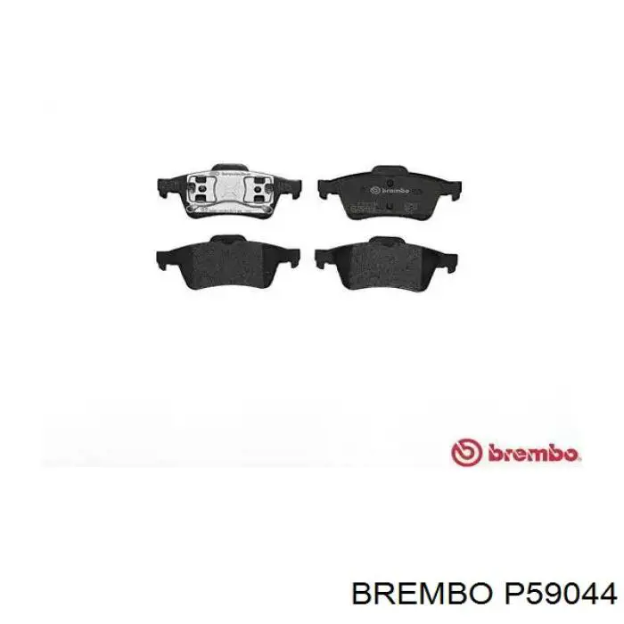 P59044 Brembo колодки тормозные задние дисковые