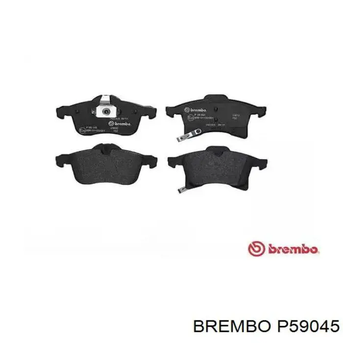 P59045 Brembo колодки тормозные передние дисковые
